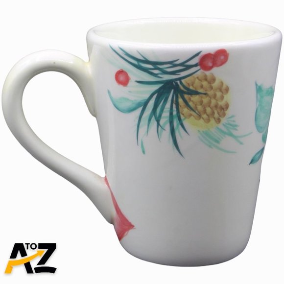 Set of 4 Pfaltzgraff Hand Painted Holiday Market Coffee Mugs Dishwasher & Microw - Picture 6 of 14